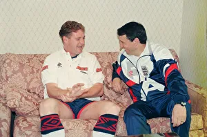Paul Gascoigne chats with England manager Graham Taylor in the build up to Wednesday' Paul Gascoigne chats with England manager Graham Taylor in the build up to Wednesday'