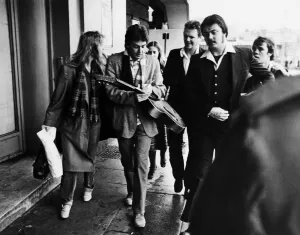 Paul and Linda McCartney signing autographs in Liverpool ahead of their their band Wings Paul and Linda McCartney signing autographs in Liverpool ahead of their their band Wings