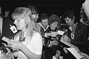 Paul and Linda McCartney of Wings seen here at Madison Square Garden Paul and Linda McCartney of Wings seen here at Madison Square Garden