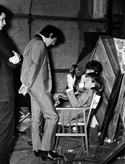 Paul McCartney, George Harrison and Ringo Starr of the Beatles backstage of The Scala Paul McCartney, George Harrison and Ringo Starr of the Beatles backstage of The Scala