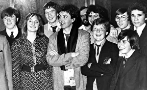 Paul McCartney with pupils and staff from his old school, Liverpool Institute Paul McCartney with pupils and staff from his old school, Liverpool Institute