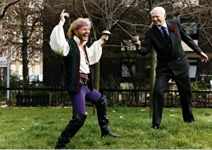 Paul Nicholas Actor With Douglas Fairbanks Jr - fencing A©Mirrorpix Paul Nicholas Actor With Douglas Fairbanks Jr - fencing A©Mirrorpix