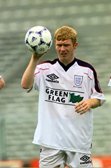 Paul Scholes England footballer in training June 1998 for the World Cup Paul Scholes England footballer in training June 1998 for the World Cup