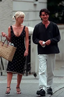 Paula Yates TV Presenter August 1998 Walkng down street with her new lover Kingsley Paula Yates TV Presenter August 1998 Walkng down street with her new lover Kingsley