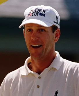 Payne Stewart wearing Ryder Cup cap Open Championship Carnoustie 1999 Payne Stewart wearing Ryder Cup cap Open Championship Carnoustie 1999