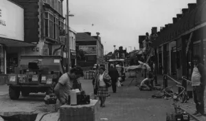 Pedestrianisation work underway along Station Road, Port Talbot Pedestrianisation work underway along Station Road, Port Talbot