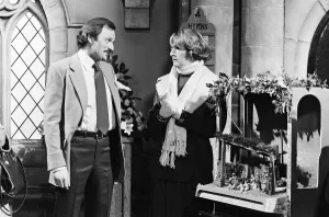 Penelope Keith and Peter Bowles filming the Christmas episode of " Penelope Keith and Peter Bowles filming the Christmas episode of "