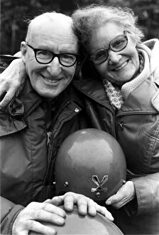 Pensioners George and Beatrice Peach still biking aged 76 and 73 January 25th 1973 Pensioners George and Beatrice Peach still biking aged 76 and 73 January 25th 1973