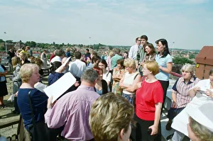 People waiting to see a total solar eclipse at the Civic Centre, Reading People waiting to see a total solar eclipse at the Civic Centre, Reading