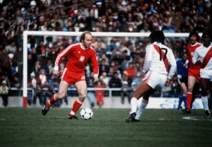 Peru v Poland World Cup 1978 football G Lato with ball, A Quesada no17 Peru v Poland World Cup 1978 football G Lato with ball, A Quesada no17