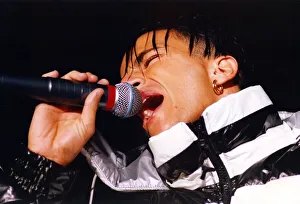 Peter Andre during his concert at the Newcastle City Hall. March 1997 Peter Andre during his concert at the Newcastle City Hall. March 1997