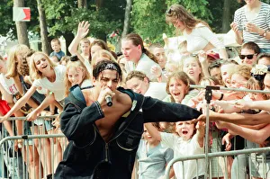 Peter Andre, greets his fans, as he performs at Fun Day, Stewart Park, Marton Peter Andre, greets his fans, as he performs at Fun Day, Stewart Park, Marton