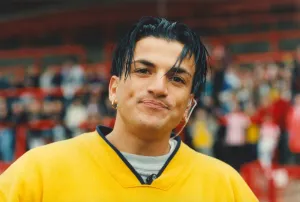 Peter Andre presenting The Big Breakfast at Roker Park, Sunderland. April 1996 Peter Andre presenting The Big Breakfast at Roker Park, Sunderland. April 1996