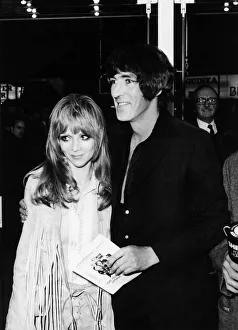 Peter Cook comedian actor and wife Judy Huxtable 1970 arrive at premiere Peter Cook comedian actor and wife Judy Huxtable 1970 arrive at premiere