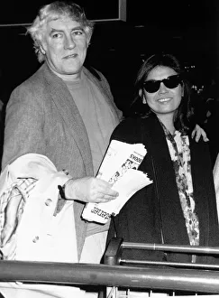Peter Cook comedian actor and wife Lin Chong, November 1989 Peter Cook comedian actor and wife Lin Chong, November 1989