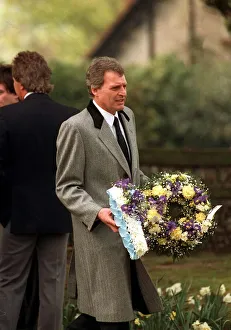 Peter Dean Actor carrying a wreath at the funeal of Mark Reid the son of Comedian Actor Peter Dean Actor carrying a wreath at the funeal of Mark Reid the son of Comedian Actor