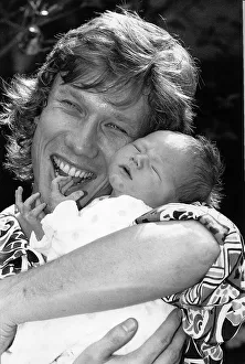 Peter Duncan TV Presenter who was on the Childrens TV Programme Blue Peter holding his Peter Duncan TV Presenter who was on the Childrens TV Programme Blue Peter holding his