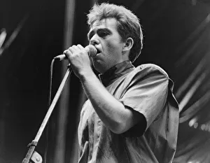Peter Gabriel during a concert in Clapham, London, where the stars of rock gave their Peter Gabriel during a concert in Clapham, London, where the stars of rock gave their