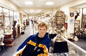 Peter Holden surveys one of the 5150 cups in the Real Madrid trophy room Peter Holden surveys one of the 5150 cups in the Real Madrid trophy room