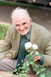 Peter Pashley with the Winchester Cathedral Rose at Edgbaston Botanical Gardens Peter Pashley with the Winchester Cathedral Rose at Edgbaston Botanical Gardens