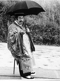 Peter Ustinov actor - August 1974 As secret agent Hnup Wan in film One of Peter Ustinov actor - August 1974 As secret agent Hnup Wan in film One of