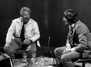 Peter Ustinov British Actor with Michael Parkinson July 1971 Peter Ustinov British Actor with Michael Parkinson July 1971