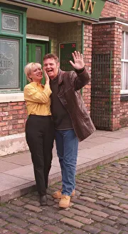 Phil Middlemiss Coronation Street actor October 1998 with colleague Denise Welch Phil Middlemiss Coronation Street actor October 1998 with colleague Denise Welch