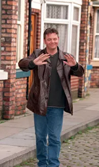 Phil Middlemiss Coronation Street actor October 1998 on the set on his last day as Phil Middlemiss Coronation Street actor October 1998 on the set on his last day as