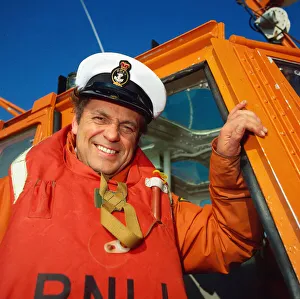 Philip Madoc on ships bow wearing cap April 1981 Philip Madoc on ships bow wearing cap April 1981