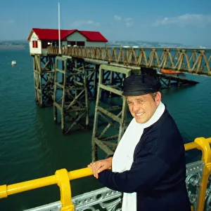 Philip Madoc standing at harbour April 1981 Philip Madoc standing at harbour April 1981