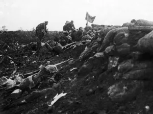 Photograph taken by a wounded soldier of the 1st Royal Scots Fusiliers who was brought Photograph taken by a wounded soldier of the 1st Royal Scots Fusiliers who was brought