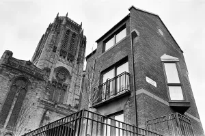 Picture showing how the Liverpool Anglican Cathedral precincts have changed from terraced Picture showing how the Liverpool Anglican Cathedral precincts have changed from terraced