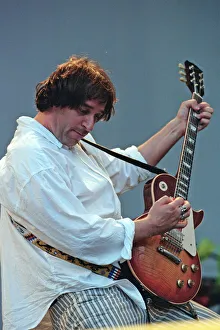 Picture shows guitarist Peter Buck. REM pictured performing in Germany in Picture shows guitarist Peter Buck. REM pictured performing in Germany in