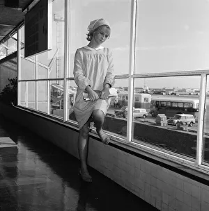Pictured leaving London Airport for Rome is actress Julie Christie Pictured leaving London Airport for Rome is actress Julie Christie