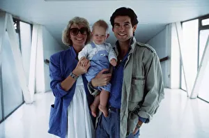 Pierce Brosnan actor with wife Cassandra Harris and son Sean arrive at LAP Pierce Brosnan actor with wife Cassandra Harris and son Sean arrive at LAP