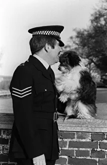 Pippin the 4 year old crossbred dog with Sergeant Dick Smith Pippin the 4 year old crossbred dog with Sergeant Dick Smith