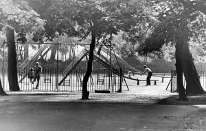The playground in Albert Park, Middlesbrough, North Yorkshire. Circa 1983 The playground in Albert Park, Middlesbrough, North Yorkshire. Circa 1983