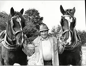 Ploughing champion Thomas Cliff with his horses at the Brailsford Ploughing champion Thomas Cliff with his horses at the Brailsford