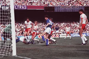 Poland v Italy 1982 World Cup Paolo Rossi scores a goal for italy Poland v Italy 1982 World Cup Paolo Rossi scores a goal for italy