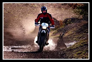 Police Off-Road Motorcycle September 1999 on dirt track Police Off-Road Motorcycle September 1999 on dirt track