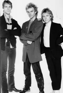 Police pop group January 1980 Pictured in Daily Mirror studio Stuart Copland Police pop group January 1980 Pictured in Daily Mirror studio Stuart Copland