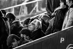 Images Dated 1st February 1981: Politics: Leader of the Labour Party. Michael Foot watches Plymouth Argyle playing