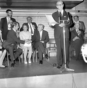 Politics: Mr. and Mrs. Wilson at Polling Station. June 1970 70-05811-003 Politics: Mr. and Mrs. Wilson at Polling Station. June 1970 70-05811-003