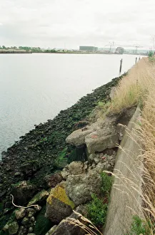 Polluted section of the River Tees, Middlesbrough, 26th July 1993 Polluted section of the River Tees, Middlesbrough, 26th July 1993