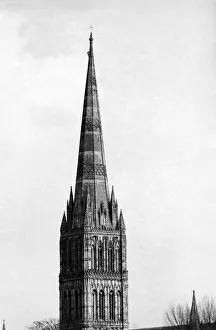 Pollution Attacks Salisbury Cathedral: Scaffolding to Cover Spire for 10 Years Pollution Attacks Salisbury Cathedral: Scaffolding to Cover Spire for 10 Years