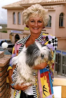 Polly Perkins Actress and Singer on the set of the BBC tv soap Eldorado Polly Perkins Actress and Singer on the set of the BBC tv soap Eldorado