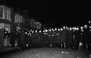 Pop Group The Beatles 9th November 1963 Police hold back the screaming Beatles fans Pop Group The Beatles 9th November 1963 Police hold back the screaming Beatles fans