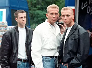Images Dated 3rd July 1988: Pop group Bros, from left to right, Craig Logan, Matt Goss and Luke Goss. 3rd July 1988