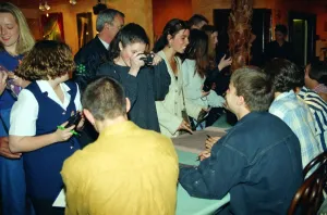 Pop group Take That sign autographs and pose for pictures for girl fans at a signing Pop group Take That sign autographs and pose for pictures for girl fans at a signing
