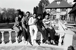 Pop group Five Star outside their new home Stone Court in Berkshire. March 1987 Pop group Five Star outside their new home Stone Court in Berkshire. March 1987
